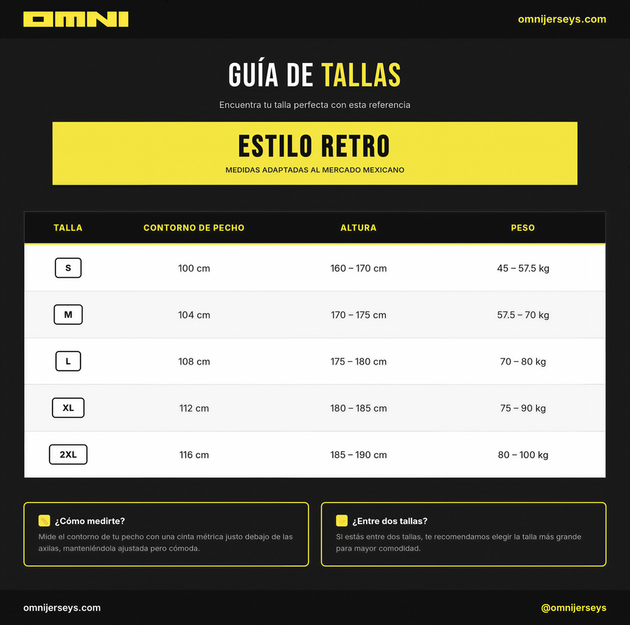 Guía de tallas Alemania 90/91 Local Vers. Retro